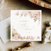 Serviette En Papier Boho Pampas Baby shower en herbe