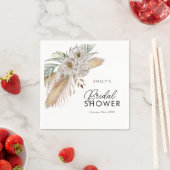 Serviette En Papier Boho Pampas et Palmier Aquarelle Baby Shower de Ma (En situation)