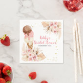 Serviette En Papier Boho Pampas Glace Grass Couples douche Napkin (En situation)