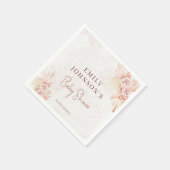 Serviette En Papier Boho Pampas Grass Baby shower neutre Bohème (Coin)