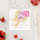 Serviette En Papier Boho pampas herbe - Douche nuptiale (En situation)