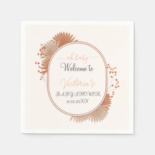 Serviette En Papier Boho pampas herbe neutre Cream Arch fournitures