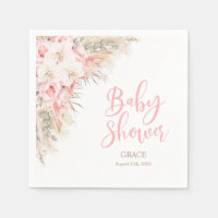 Boho Pampas Orchidées Peonies Baby shower neutre
