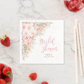 Serviette En Papier Boho Pampas Orchidées Peonies Fête des mariées neu (En situation)