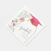 Serviette En Papier Boho Parti de graduation Fleur sauvage (Coin)