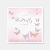 Serviette En Papier Boho Parties scintillant aquarelle Papillon Baby s (Devant)