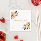 Serviette En Papier Boho Peachy Floral (En situation)