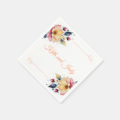 Serviette En Papier Boho Peachy Floral (Coin)