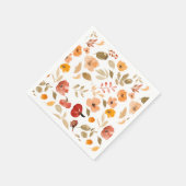 Serviette En Papier Boho Petit citrouille baby shower d'automne (Coin)
