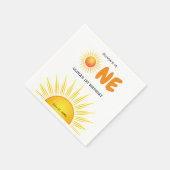 Serviette En Papier Boho Premier voyage autour du soleil 1er anniversa (Coin)