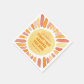 Serviette En Papier Boho Premier voyage autour du soleil 1er anniversa (Coin)