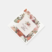 Serviette En Papier Boho Pumpkin Floral Fall Baby Shower (Coin)