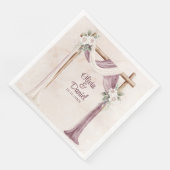 Serviette En Papier Boho Purple Floral Canopy Mariage (Coin)