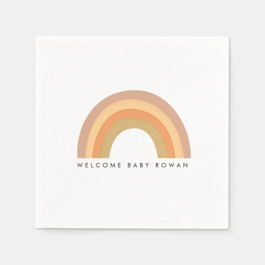 Serviette En Papier Boho Rainbow party ou plaque de baby shower (Devant)