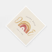 Serviette En Papier Boho Rainbow Un Premier Anniversaire (Coin)