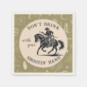 Serviette En Papier Boho Ranch Mariage Cowboy Papier Cocktail Napkin (Devant)