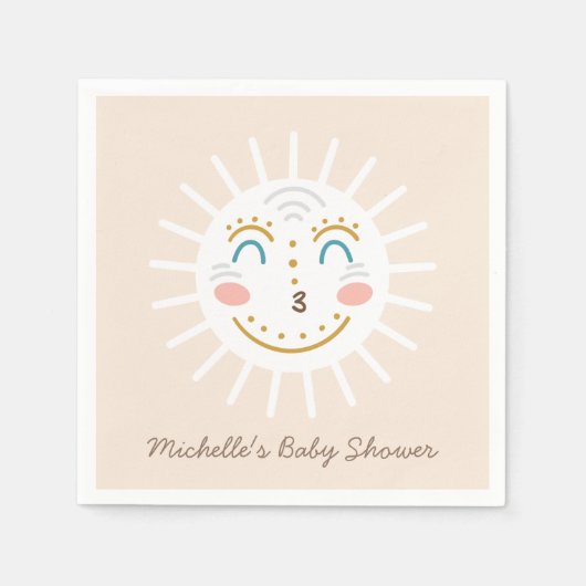Serviette En Papier Boho Ray of Sunshine avec texte (Devant)