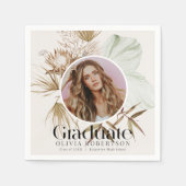 Serviette En Papier Boho Reviera Photo Graduation (Devant)