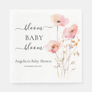 SERVIETTE EN PAPIER BOHO ROMANTIQUE ROMANTIQUE ROSE ROSE COULEUR D'EAU