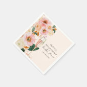 Serviette En Papier Boho Rose Floral Brunch & Bubbly Douche nuptiale (Coin)