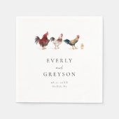 Serviette En Papier Boho & Rustic Chicken Mariage (Devant)