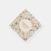 Serviette En Papier Boho Rustic Citrouille Fête des mariées d'automne (Coin)