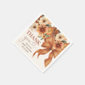 Serviette En Papier Boho Rustic Fall Floral Baby shower Party (Coin)