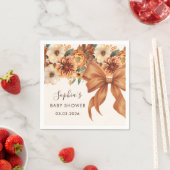 Serviette En Papier Boho Rustic Fall Floral Baby shower Party (En situation)
