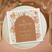 Serviette En Papier Boho Rustic Floral Arch Mariage de automne