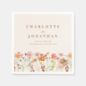 Serviette En Papier Boho Rustic Floral Mariage de automne (Devant)