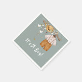 Serviette En Papier Boho Rustic Greenery Boy (Coin)