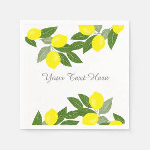 Serviette En Papier Boho Rustic Lemon Party Décor Papier serviettes