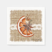 Serviette En Papier Boho Rustic Winter Holiday Botanical Mariage (Devant)