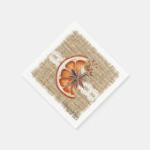 Serviette En Papier Boho Rustic Winter Holiday Botanical Mariage (Coin)