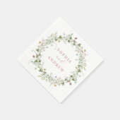 Serviette En Papier Boho Rustique Fleur sauvage Mariage serviettes (Coin)