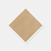 Serviette En Papier Boho rustique Kraft simple et élégant (Coin)