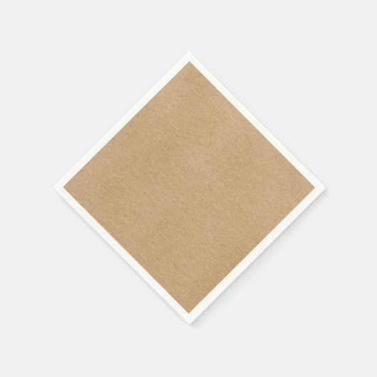 Serviette En Papier Boho rustique Kraft simple et élégant (Coin)