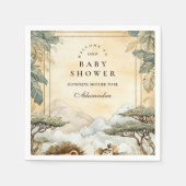 Serviette En Papier Boho Safari Animals Baby Shower (Devant)