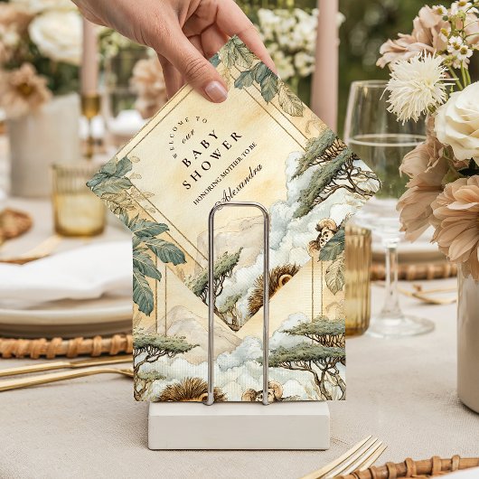 Serviette En Papier Boho Safari Animals Baby Shower