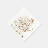 Serviette En Papier Boho sauvage Pampas Grass Mariage Floral (Coin)