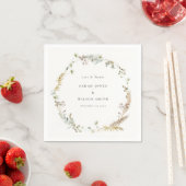 Serviette En Papier Boho Sec Palm Pampas Grass Floral Wreath Mariage (En situation)