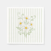 Serviette En Papier Boho Silly Goose Daisy Sage Green Baby Shower (Devant)