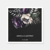Serviette En Papier Boho sombre moody élégant modèle de mariage (Devant)