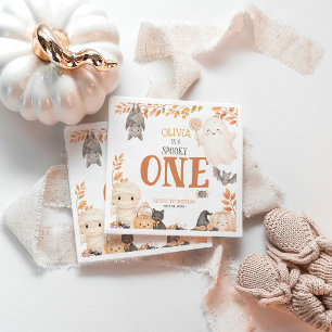Serviette En Papier Boho Spooky One 1er Anniversaire Gentil Fantôme Ha