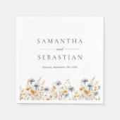 Serviette En Papier Boho Spring Fleur sauvage Meadow Botanogram (Devant)
