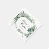 Serviette En Papier Boho Succulent Mariage de verdure serviettes (Coin)