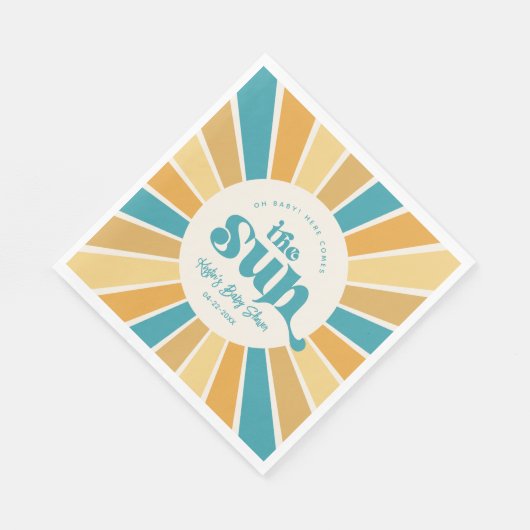 Serviette En Papier Boho Sun Baby shower papier serviettes (Coin)