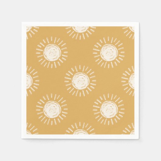 Serviette En Papier Boho Sun Baby shower papier serviettes (Devant)