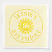 Serviette En Papier Boho Sunshine 1er Anniversaire Dîner serviettes -  (Devant)