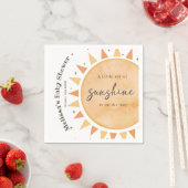 Serviette En Papier Boho Sunshine Jaune Baby shower Party Napkins (En situation)